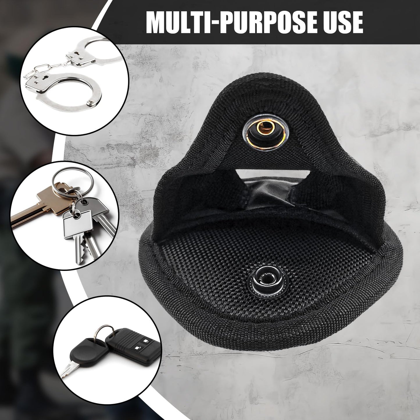 Handcuff Holder Case Open Top Handcuff Holder Holster Law Enforcement Military Standard Handcuff Pouch for Duty Belt Loop Police with Trusted Gear Handcuff Holster Black Handcuff Case