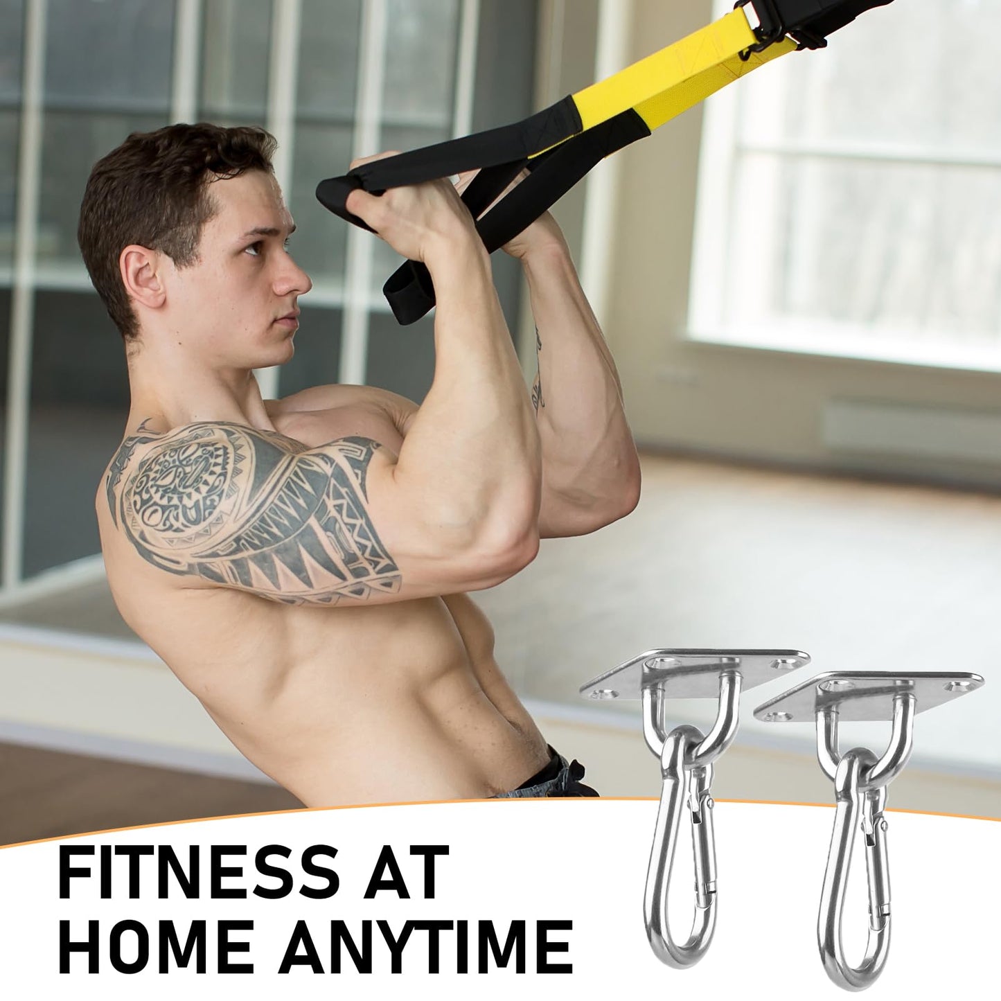 3 Pack Resistance Band Wall Mount, Exercise Anchors Hooks for Wall, Space Saving Workout Resistance Bands for Beginners, Athletes, Fitness Enthusiasts, Home Gym, Suspension Trainer, Stretching