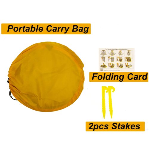 Poray Portable Baby Beach Tent with UPF 50+ Sun Shelter,Mosquito Net and Sunshade, Ideal Pop Up Kids Travel Tent with Carry Bag & 2 Stakes,Outdoor Indoor Play and Sun Protection
