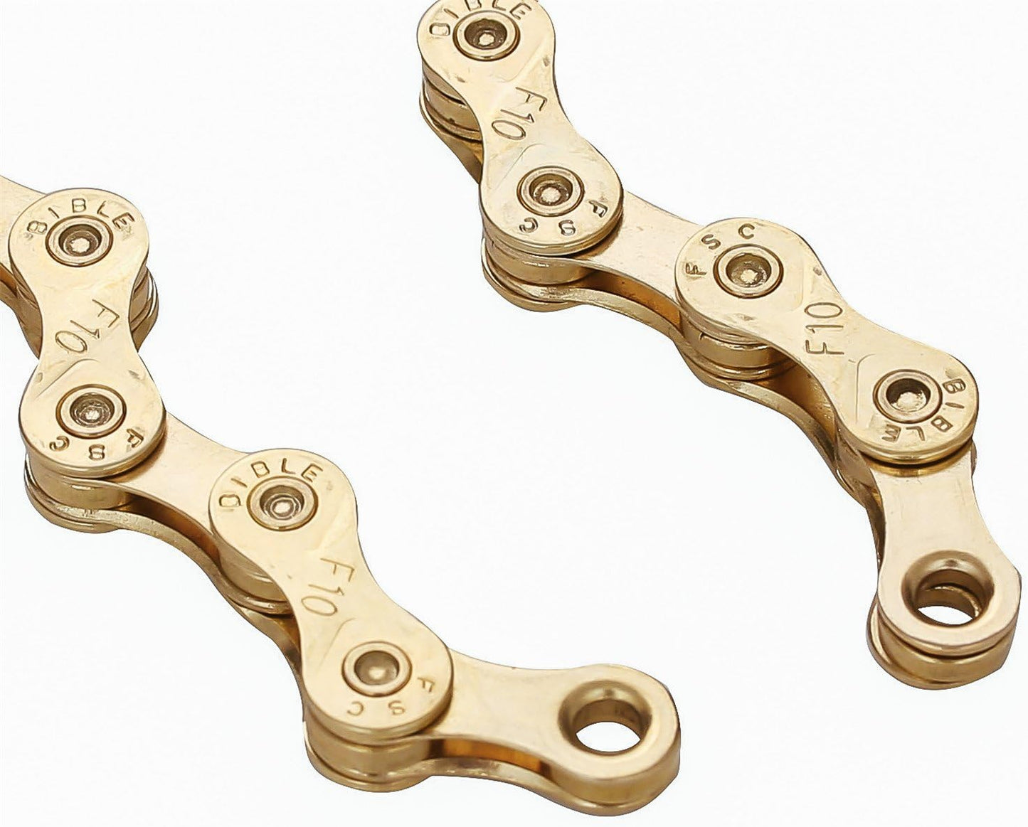 FSC 10 Speed 116 Links Bicycle Chain, Silver,Gold (1/2x11/128-Inch) Compatible with 9 Speed