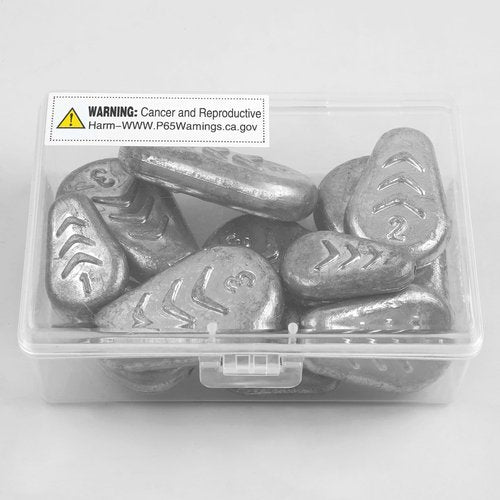 Weights for Fishing Surf Fish No-Roll Sinker for Lead No Snagging Flat Inline Sinkers for Catfish Rig Saltwater Freshwater 2oz-5pcs