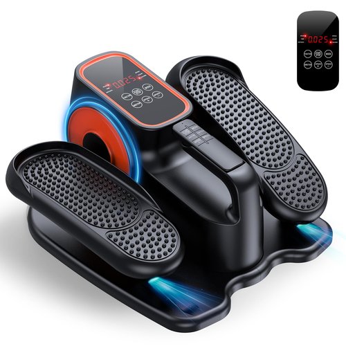 DUREXO Under Desk Elliptical, Ellipse Leg Exerciser While Sitting for Seniors, Quiet Portable Electric Seated Pedal Exerciser with Remote Control and 12 Adjustable Speeds for Home Office