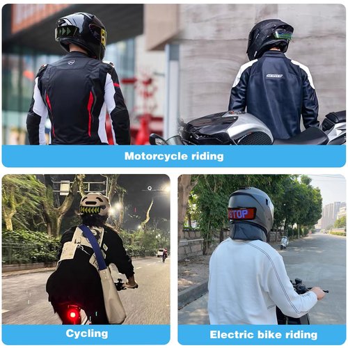 COOLGUARDER Helmet light, 4 IN 1 Smart LED helmet Tail lights (Tail Light/Turn Signals/Speedometer/DIY APP) for Motorcycle/Bike, Waterproof Motorcycle Helmet Light for Night Ride -Black