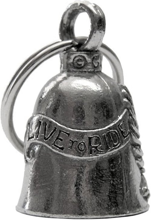 Live to Ride Motorcycle Biker Luck Bell & Key Ring - Guardian Charm