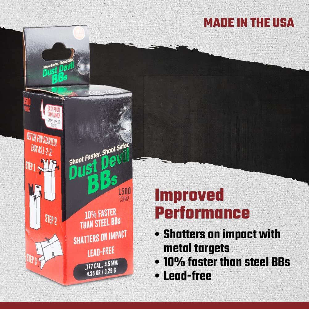 Air Venturi Dust Devil Mk2 Frangible BB Bullets, BB Gun Ammo, 1,500-Count