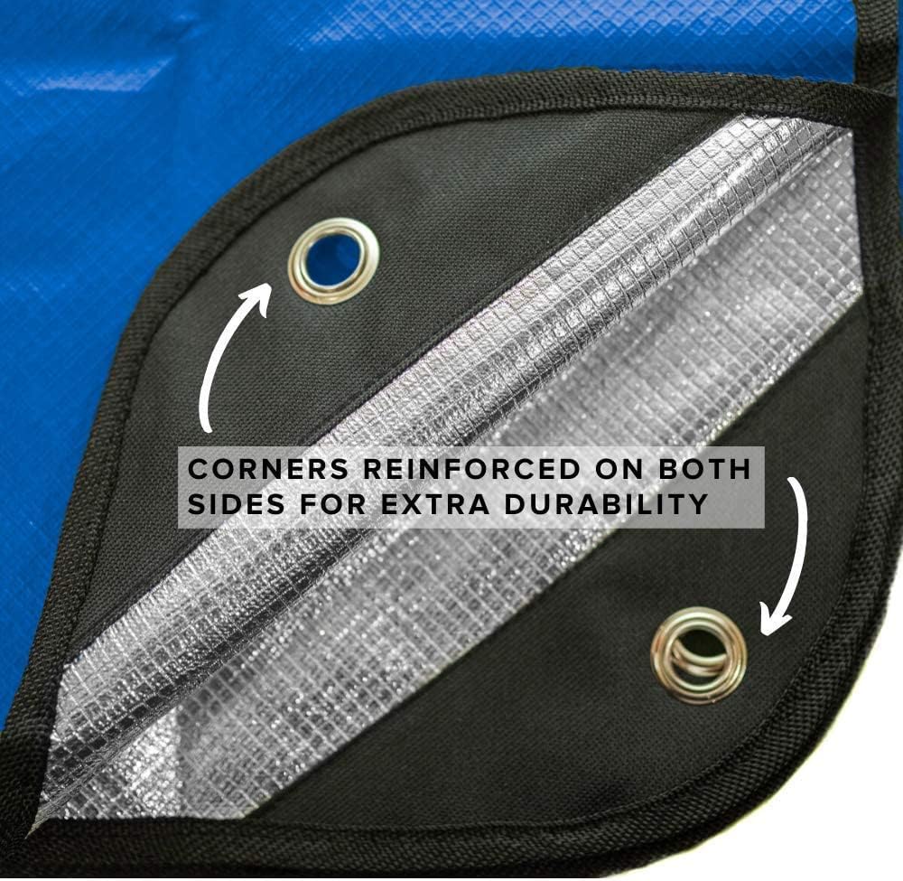 Arcturus Insulated Tarp | Reusable Heavy Duty Thermal Survival Blanket – 60 x 82 inches, Reflects 90% Body Heat, Waterproof, Windproof, 3-Layer Design, Reinforced Grommets, Olive Green