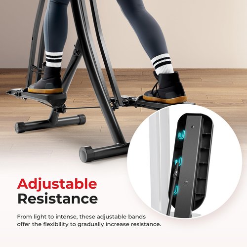 Sunny Health & Fitness SF-E902S Air Walk Pro Trainer Elliptical Machine Glider w/LCD Monitor, 220 LB Max Weight and 30 Inch Stride