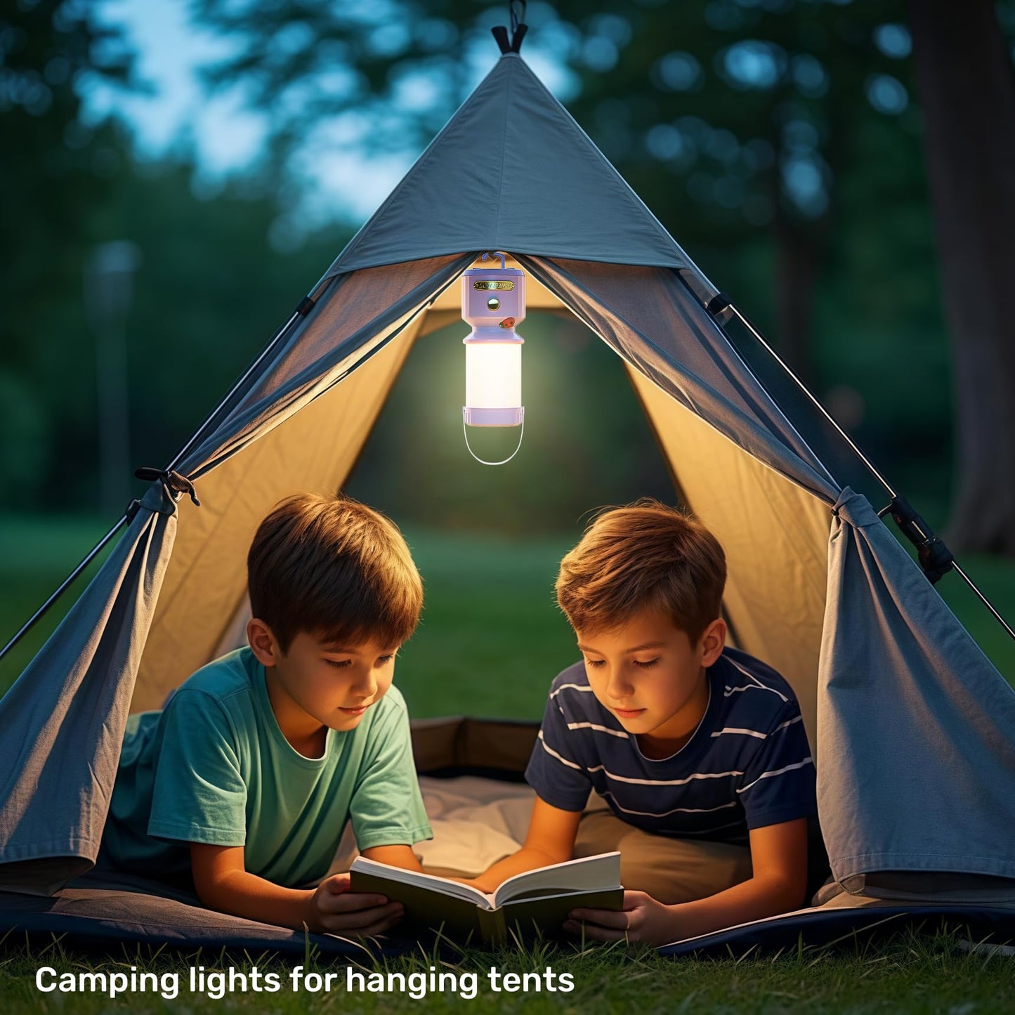 HOMY Ladybug Night Light for Kids, Retro 7-Star USB Rechargeable Camping Lantern, 3-Color Dimmable LED, Tent Hook & Handle, Safe Night Light for Outdoor/Kids Camping Essentials