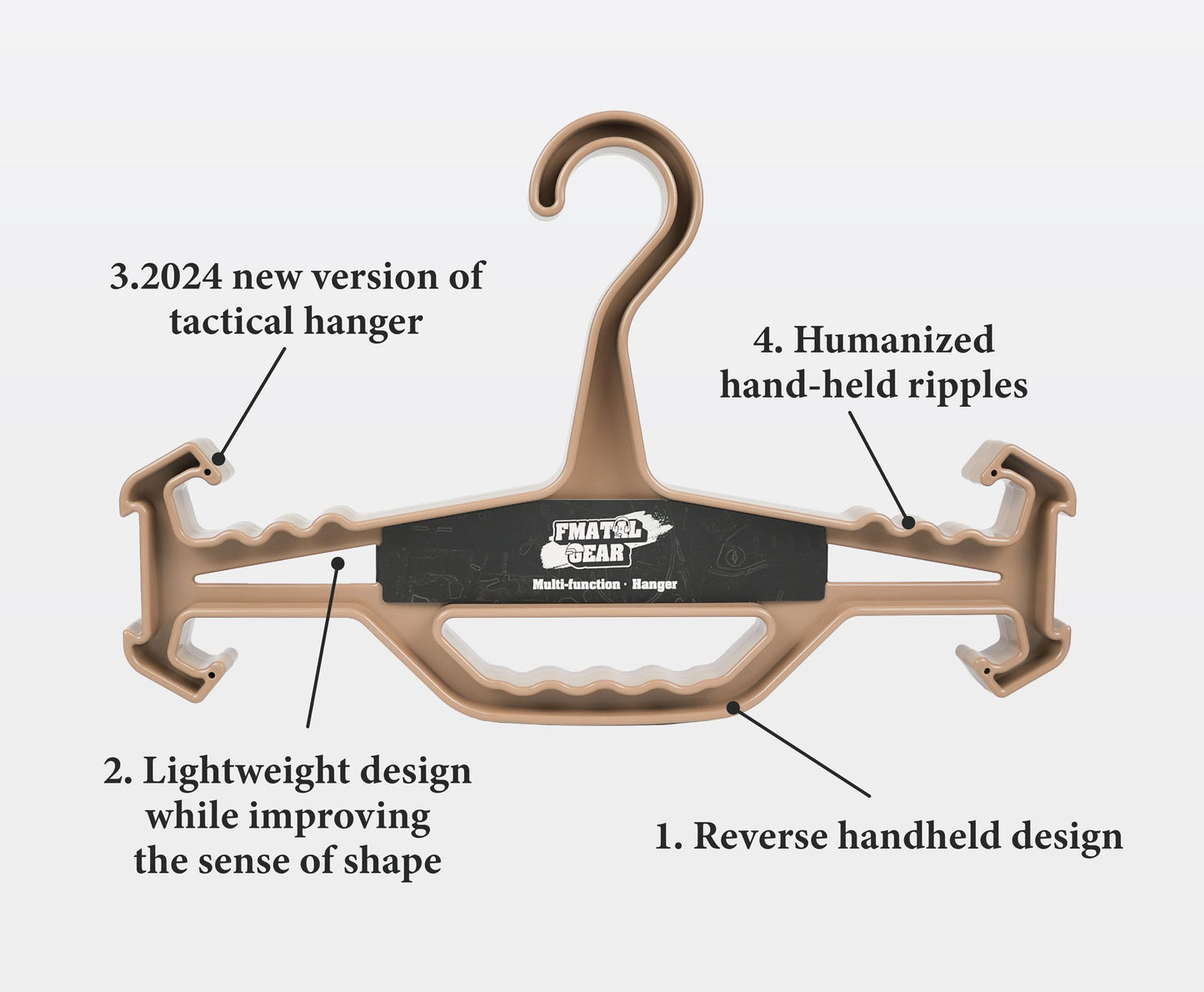 FMATAL GEAR Tactical Multifunction Hanger | Pro Multipurpose Heavy Duty Hanger | 200 lb Capacity | for Paintball Airsoft Gear,Tactical Gear,Scuba. (DE)