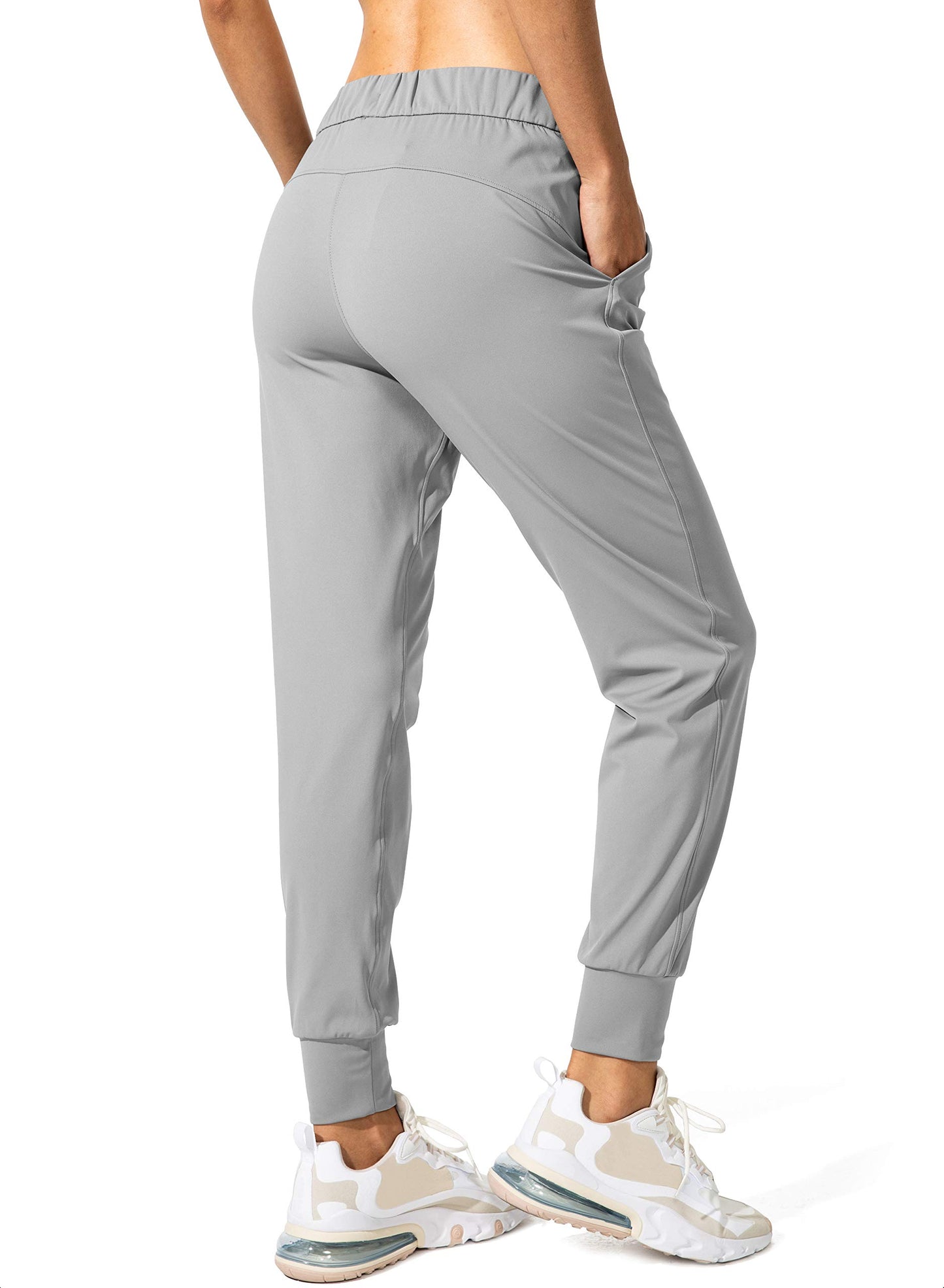 SANTINY Women's Joggers Pants Pockets Drawstring Running Sweatpants for Women Lounge Workout Jogging(Light Grey_XS)