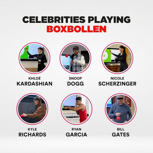 Boxbollen® Boxing Reflex Ball – Celebrity-Endorsed Reaction Trainer | App-Connected Punch Counter | Fun Fitness for All Ages | Improve Coordination & Agility | Ideal Gift for Home Workouts (Black)