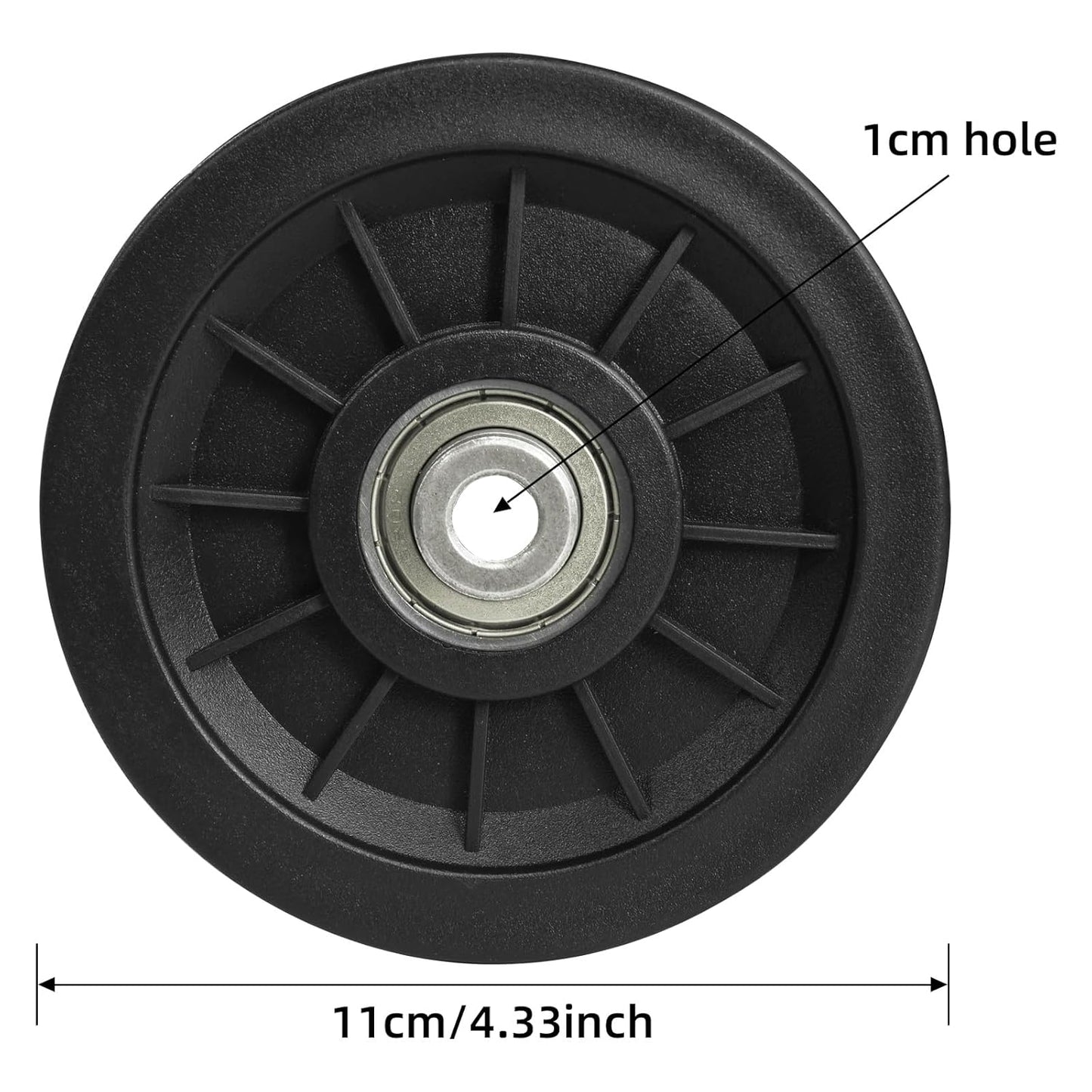 90mm(3.54inch) Universal Bearing Pulley Wheel for Cable Machine Gym Equipment Part Garage Door (2 PCS)