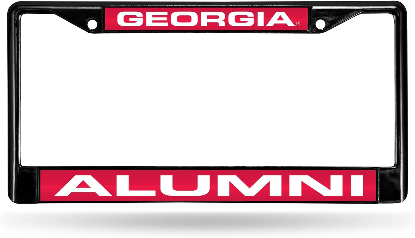NCAA Black Laser Cut Chrome License Plate Frame for Car/Truck/SUV - 12x6" Auto Accessory