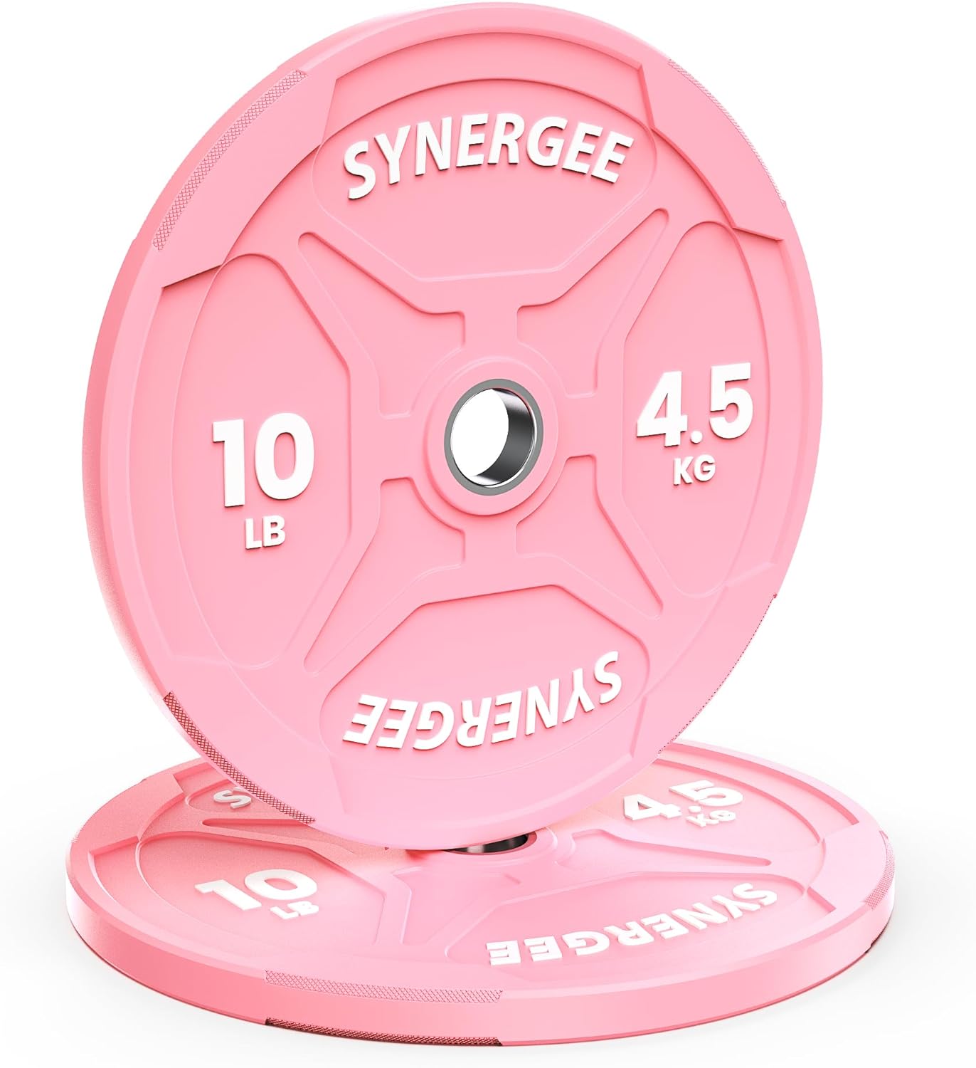 Synergee Bumper Plates – Durable Olympic Weight Plates, Low-Bounce Rubber for Strength Training, Powerlifting, and Functional Workouts.