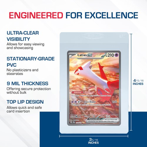 BCW Semi Rigid Card Holder #1 | 50 Pack | Semi Rigid Card Sleeves for Grading | PSA Submission Card Savers I for Sports, Pokémon, and Memorabilia Cards