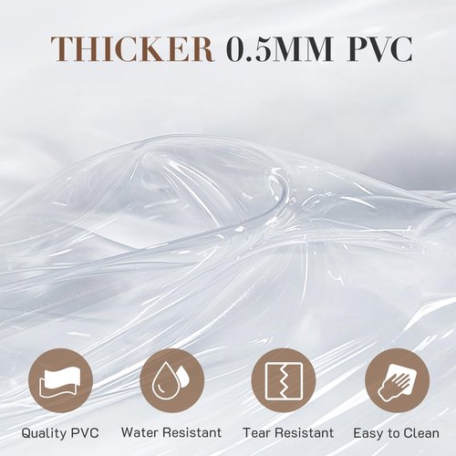 Missnine Small Clear Backpack Stadium Approved, Thick PVC Mini Clear Bag with Leather Trim for Sports Event, Concert, Festival, Khaki