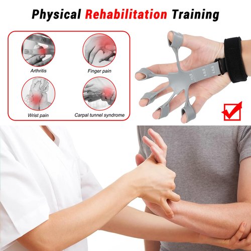 Grip Strength Trainer,Finger Strengthener, 4Pcs Hand Gripper Strengthener, 6-Gear Strength Adjustment, Used to Exercise Finger Strength, Flexibility and Physical Recovery of Hands.