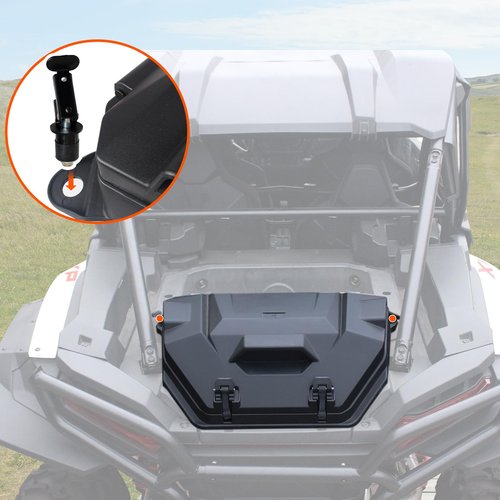 CUSAUTV 55 QT Rear Cargo Box Compatible with 2024 2025 Polaris RZR XP 1000/ XP 4 1000 Accessories UTV Water Resistant Rear Cargo Storage Box with Two Lockable Latches Replacement for 2884525