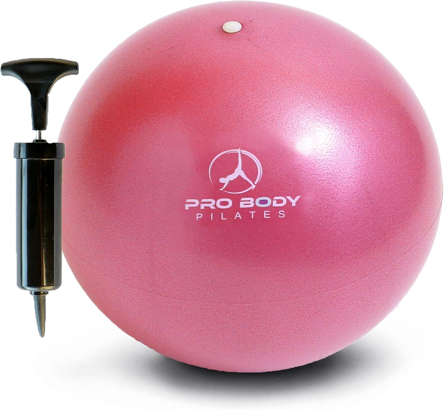 ProBody Pilates Small Exercise Ball with Pump - 9 Inch Workout Ball for Stability, Barre, Yoga, Core & Physical Therapy