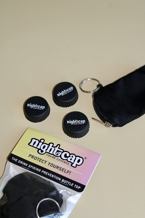 Nightcap Drink Cover Bottle Top- The Reusable Drink Spiking Prevention, As Seen on Shark Tank