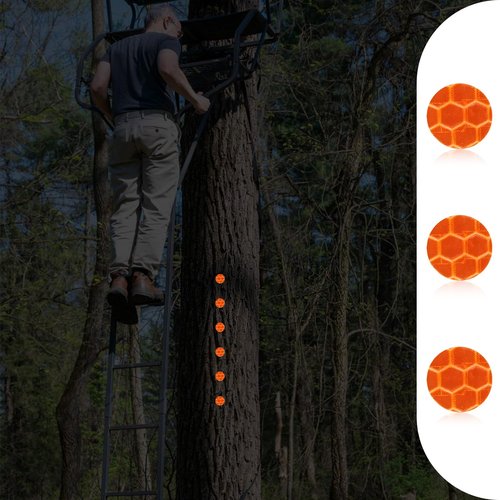 XIHIRCD 100pcs Reflective Tacks for Trail Marking, Box Package Reflective Trail Tacks Thumb Tacks Glow in The Dark Tacks Tree Markers for Hunting Camping Hiking Survival Outdoors(Orange)