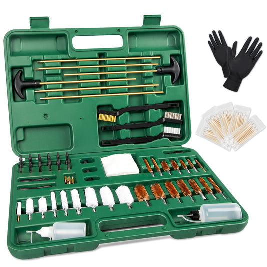 KLOLA Gun Cleaning Kit Universal, Rifle Pistol Shotgun Handgun Cleaning Kit with Case, Universal Gun Cleaning Kit Gun Accessories Brushes for All Caliber Guns