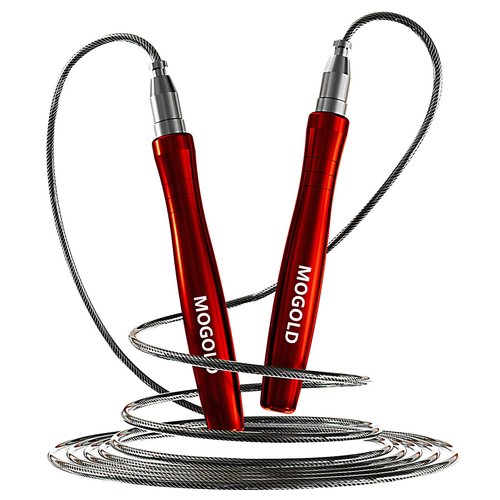 Mogold Speed Jump Rope for fitness Men Women- Self-Locking Design for Quick Adjustment, 360-Degree Spin, Crossfit Jump Rope for the Ultimate Workout Experience