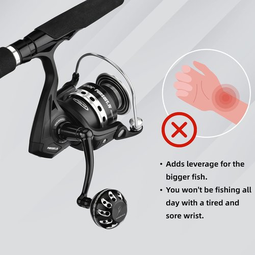 GOMEXUS Power Handle for Penn Pursuit III/IV Spinning Reel Replacement Handle（Please do not Adapt to Other reels to Avoid Damage to The Reel）