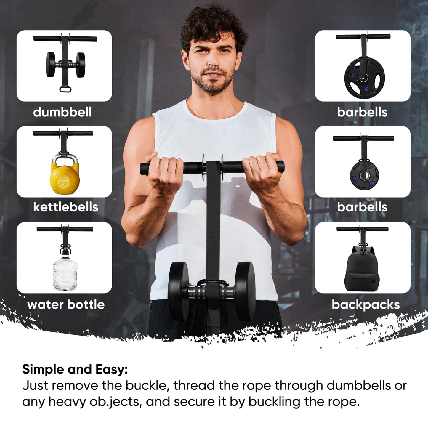 Forearm Strengthener and Wrist Roller, 43.3 inch Or 51.2 inch Ultra Strong Nylon Webbing, Forearm Exerciser with Quick Locking Mechanism, Ideal for Hand, Wrist and Forearm Strength Training (Black)