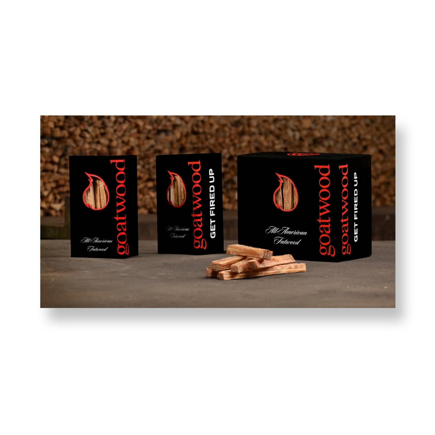 GOATWOOD, All-American Fatwood Firestarter Sticks 2 lb Box: Camping Essentials,Fire Pit,Campfires Wood Stove,Fireplaces,Bonfires,Solo Stoves,Pizza Oven.Start fire with 1-2 Sticks.Made in USA