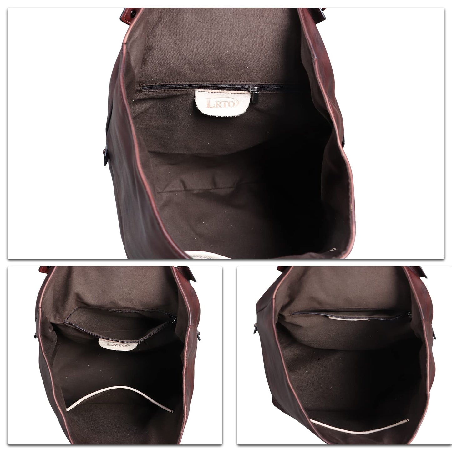 Genuine Leather Sling Bag for Men and Women Large Real Leather Sling Backpack Shoulder Crossbody Bag Chest Bags (Coffee)