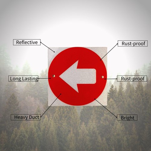 rejopfad Trail Markers Pack of 30, Bright Reflective Trail Marker Aluminum Signs Mark Your Trees for Hiking, Camping, Hunting