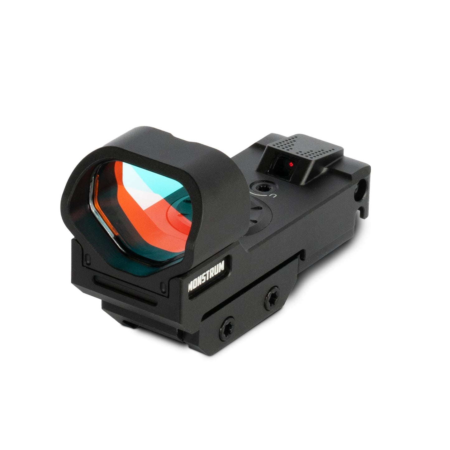 Monstrum Ares V2 Open Reflex Dot Sight for Rifles and Long Guns | with Shake Awake Illumination | Red Dot | A1 Circle Cross Reticle