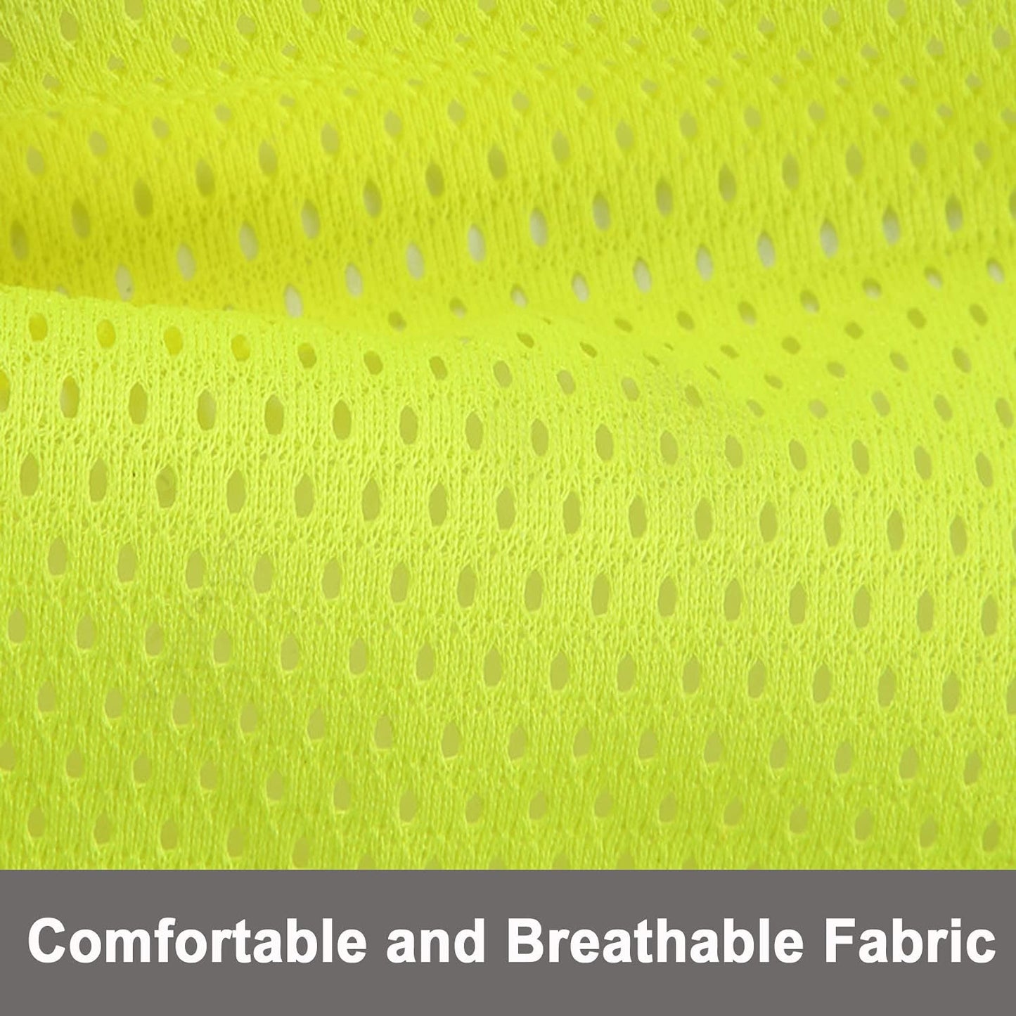 AUOON Reflective Night Running Vest with Adjustable Strap & Breathable Holes, Ultrathin Lightweight Safety Vest with 360° High Visibility for Running, Jogging, Cycling, Hiking, Walking, Yellow