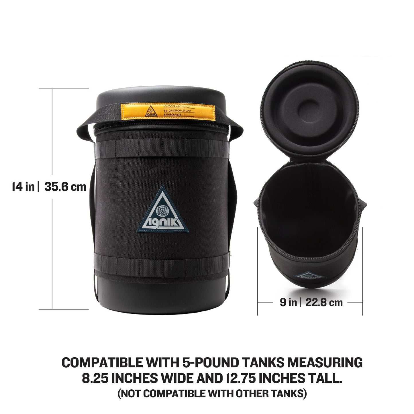 Ignik Gas Growler Carry Case for Refillable Propane Tank, 5-Pound