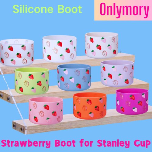 Onlymory Silicone Boots for Stanley Cup 40 30 20 OZ, Boot Sleeve for IceFlow 20OZ 30OZ, Protector for Stanley Cup Accessories Bottom Cover