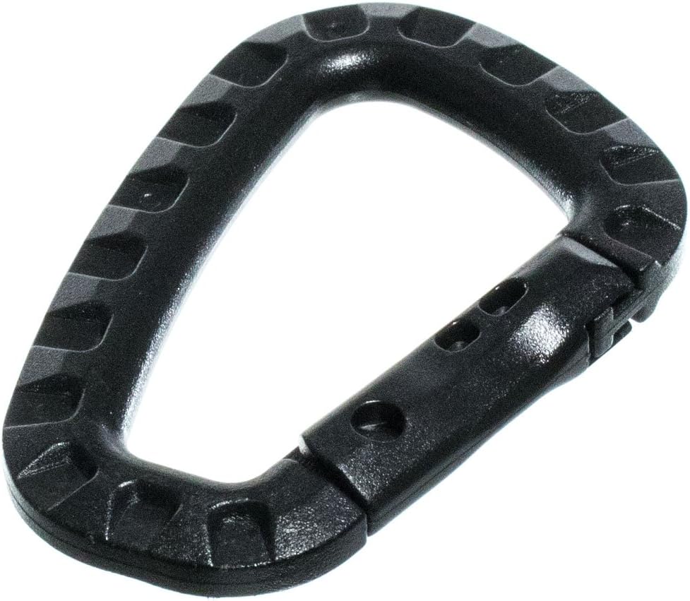 Tactical Carabiner Keychain 6 Pack - Durable Plastic Carabiners - Lightweight Spring Snap Gear - Utility Hooks for Backpacks, Buckles, Hanging Gear, and Outdoor Recreation