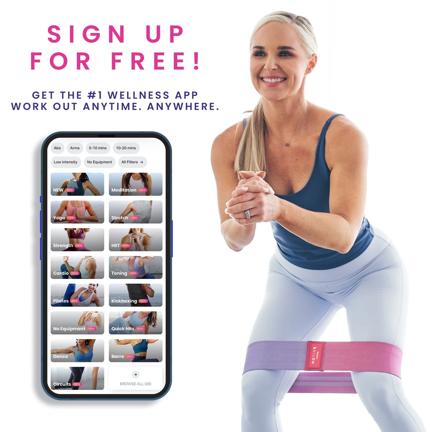 FitOn - 12"x4" Travel Sized Recovery Roller & Sculpt Resistance Bands Bundle - Workout Equipment Set for Gym and Home Exercise - Workout with Non-Slip Exercise Bands & Durable Foam Roller Set