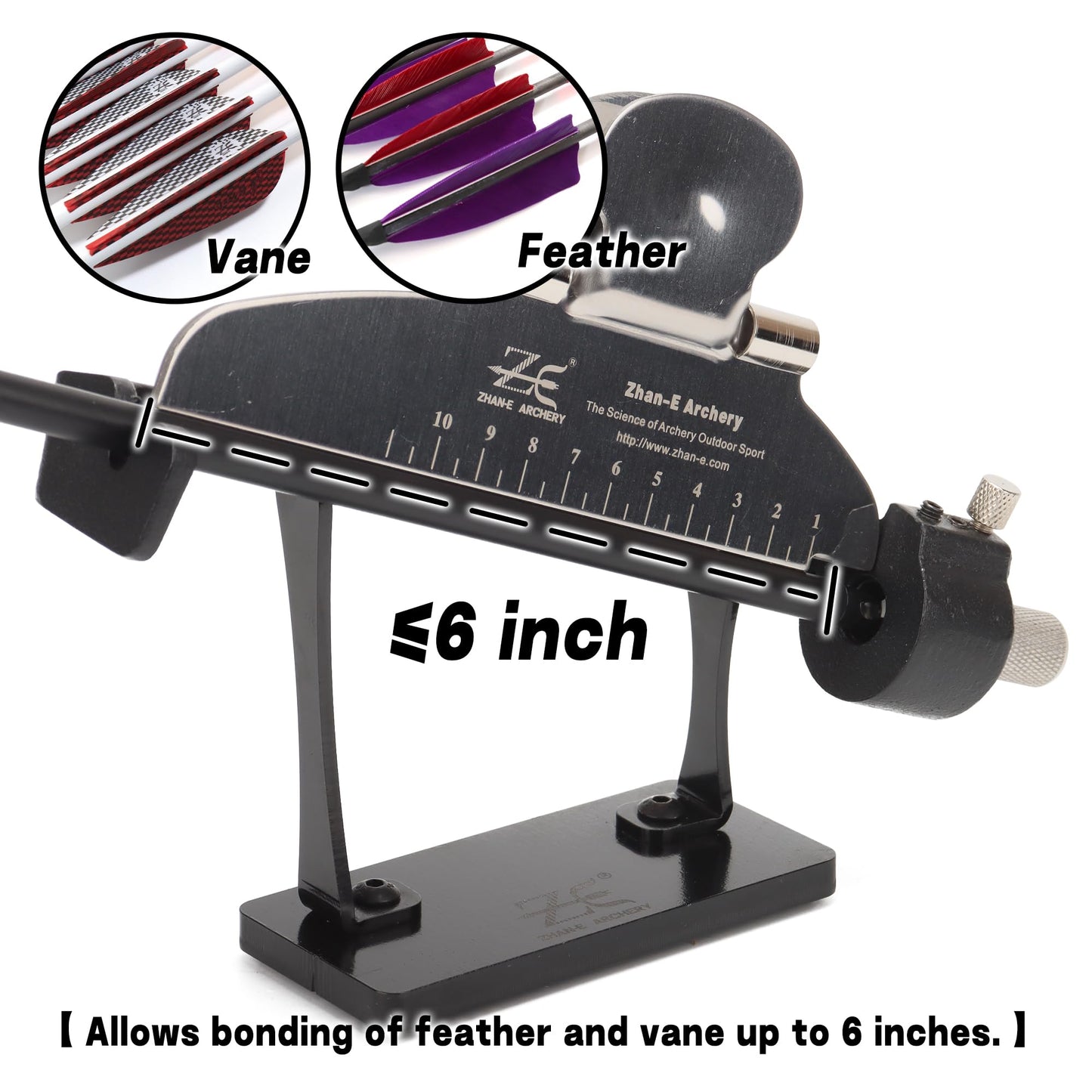 Arrow Fletching Jig Kit Fletches Repair Tool with Straight Clamp 3/4 Feather Vanes Sticking for Archery Shaft DIY (Red)