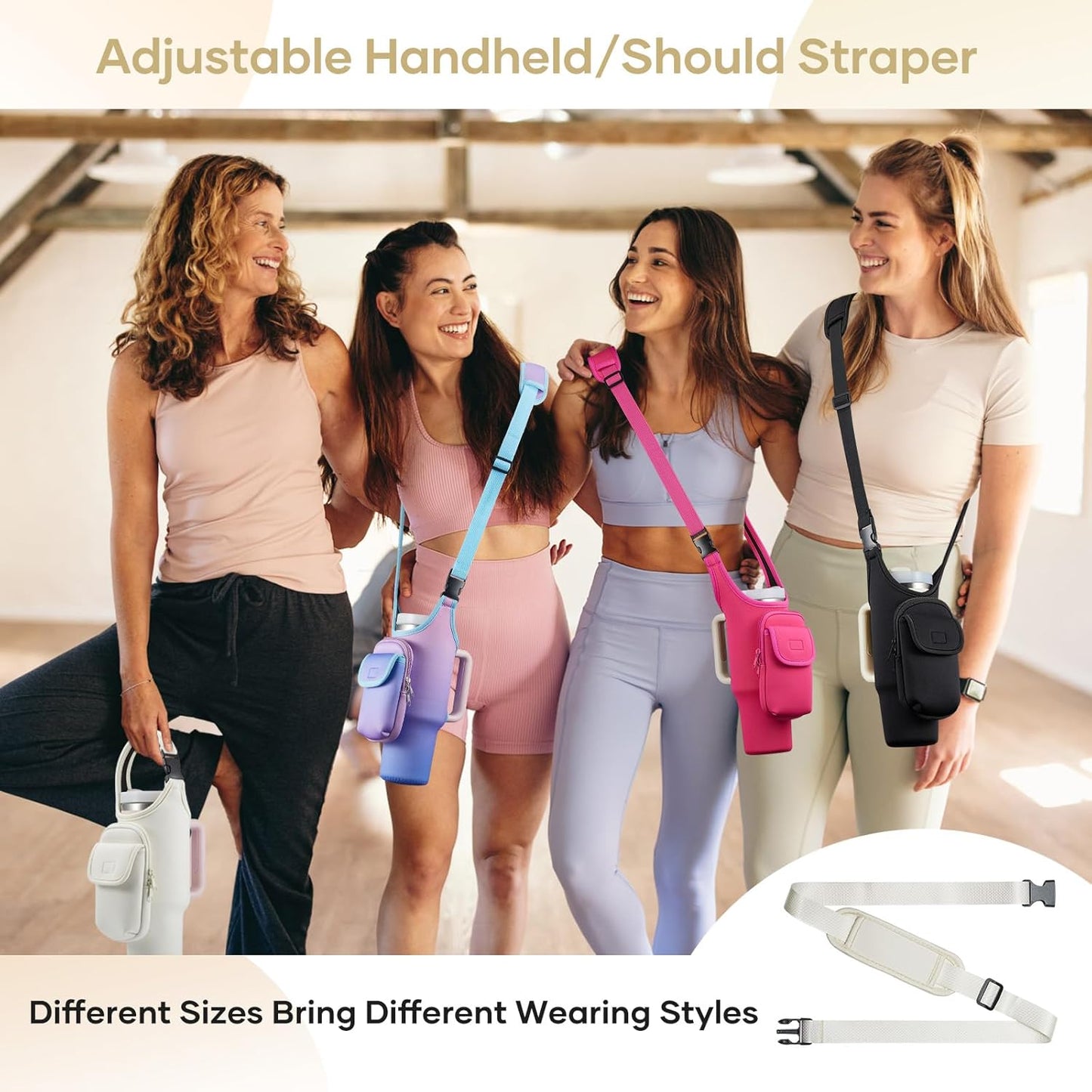 Insulated Neoprene Carrier Bag for Stanley 40/30oz Tumbler | Phone & Flap Pockets
