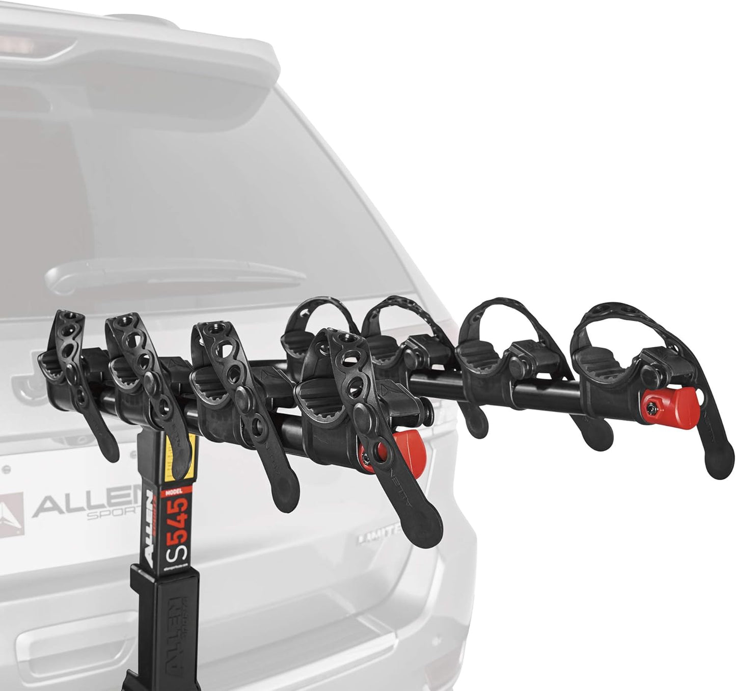 Allen Sports Deluxe Locking Quick Release 4-Bike Carrier for 2 Inch Hitch, Model 542QR, Black