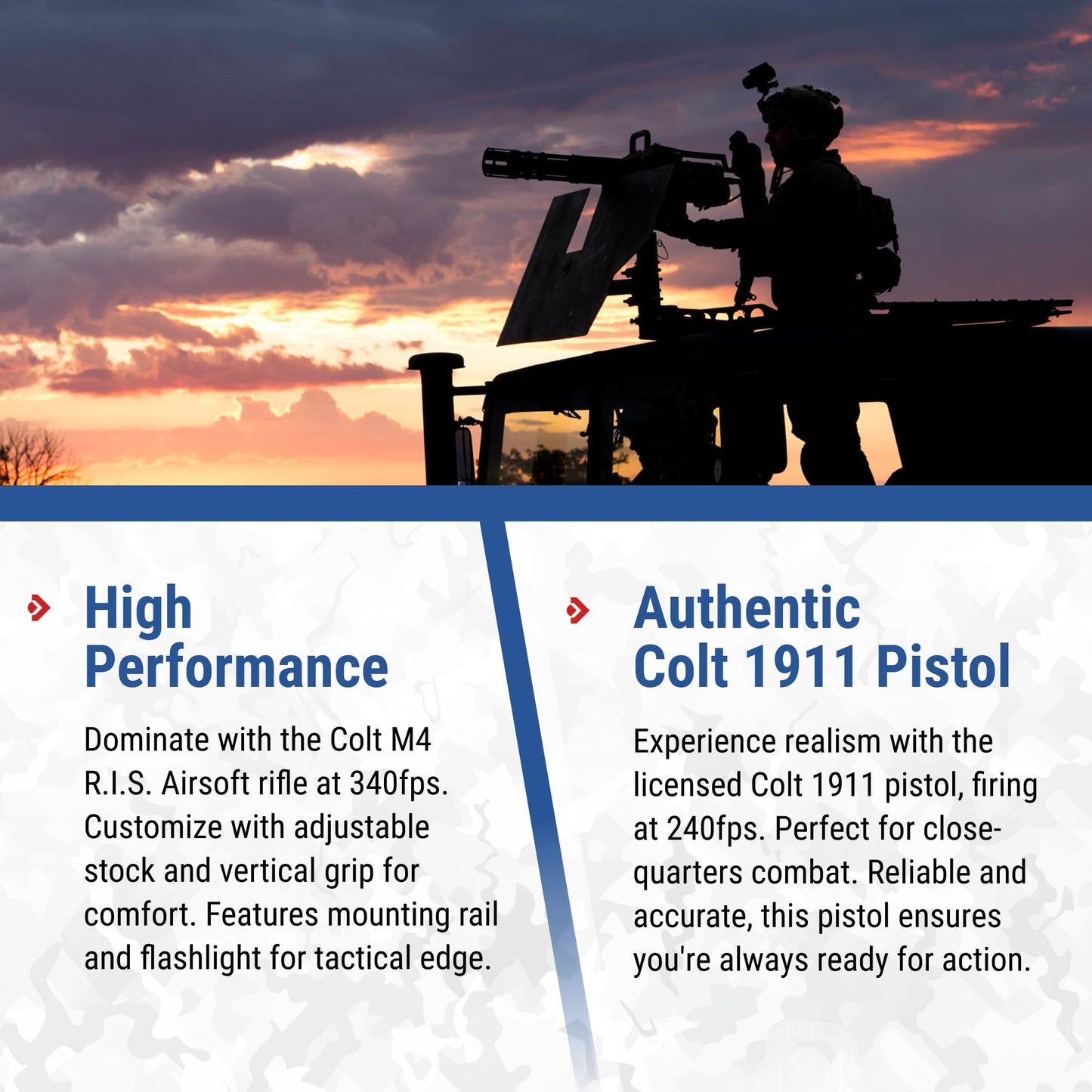 Colt Soft Air RIS Spring Airsoft Rifle and Pistol On-Duty Kit, Tan (180790)