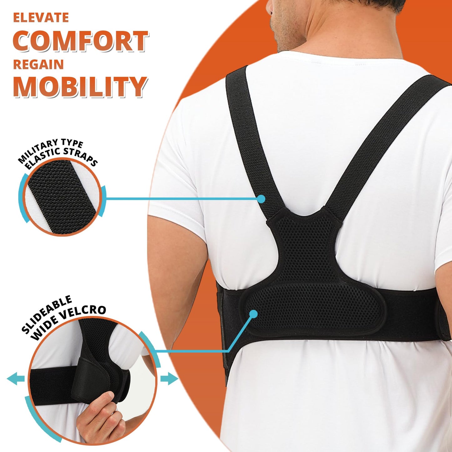 Tems Active Shoulder Holster for Concealed Carry – Concealed Chest Holster, Universal Gun Holster for Men & Women Fits Glock, S&W, Sig and Most Pistols (45“ (Fits Bust/Belly Sizes up to 42"), Right)