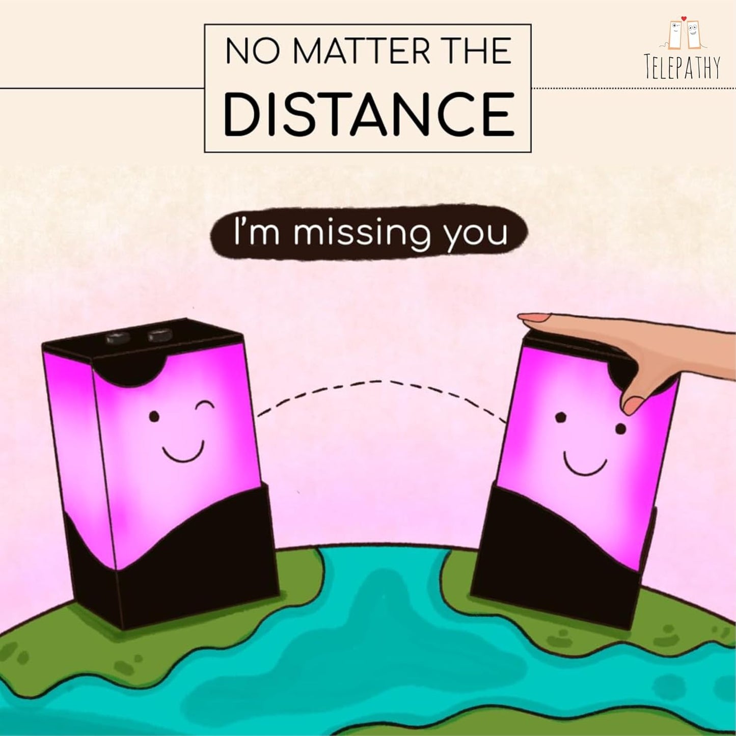 ZOCI VOCI Telepathy Friendship Lamp Set of 2 – Long Distance Touch Lamps Wi-Fi – Friendship Lamps Set of 2 for Long Distance Relationships, Family, Friends – Long Distance Gifts for Kids