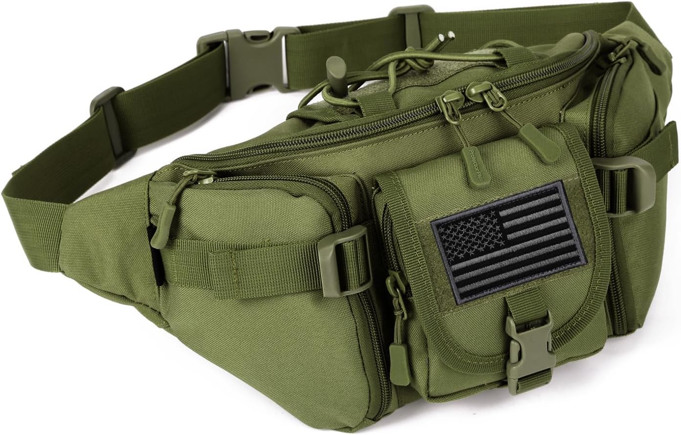 ArcEnCiel Tactical Fanny Pack for Men Waist Bag Hip Belt Outdoor Hiking Fishing Bumbag with Patch