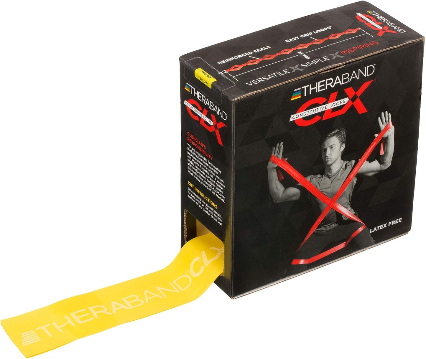THERABAND CLX Resistance Band with Loops - Versatile Workout Tool for Strength Training