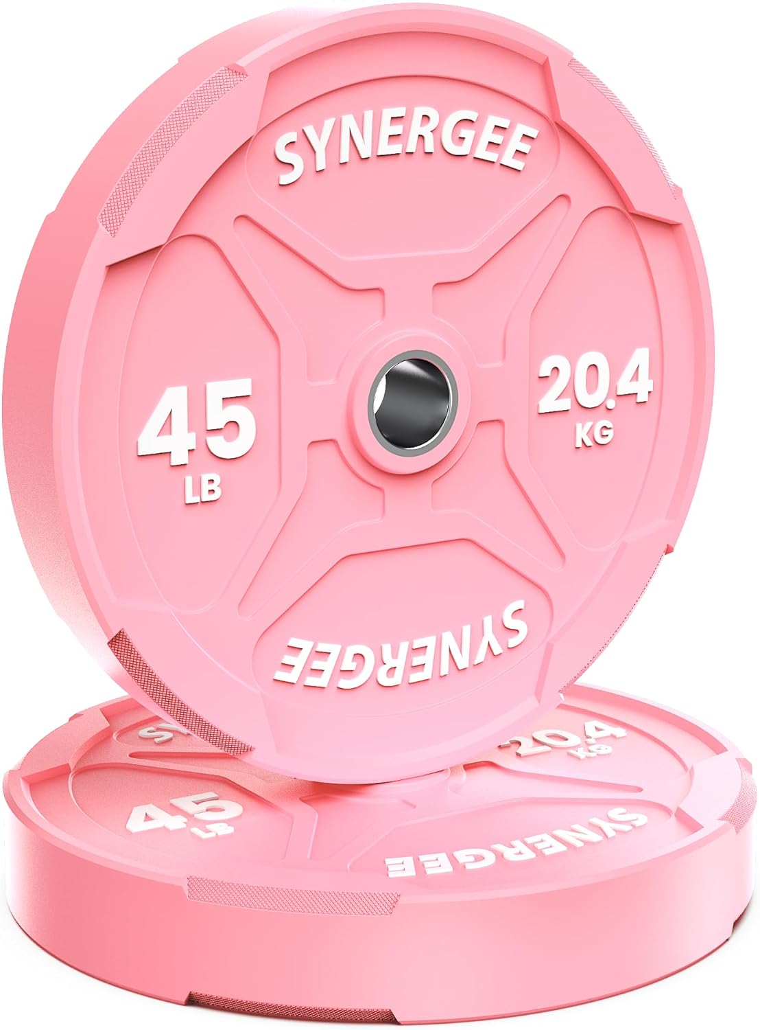Synergee Bumper Plates – Durable Olympic Weight Plates, Low-Bounce Rubber for Strength Training, Powerlifting, and Functional Workouts.