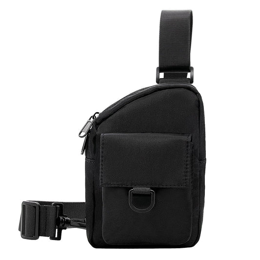 Long Keeper Small Sling Bag Crossbody Bag Men Lightweight Chest Backpack Shoulder Bags for Hiking Cycling Traveling Running (C-Black)
