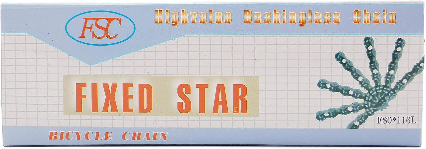 FSC 6,7,8 Speed 116L Bicycle Chains, Silver,Gold (1/2x3/32-Inch)