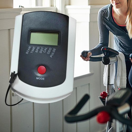 LCD Monitor Speedometer W/Heart Rate Measurement for Computer Exercise Bike Indoor, 164x110x33mm